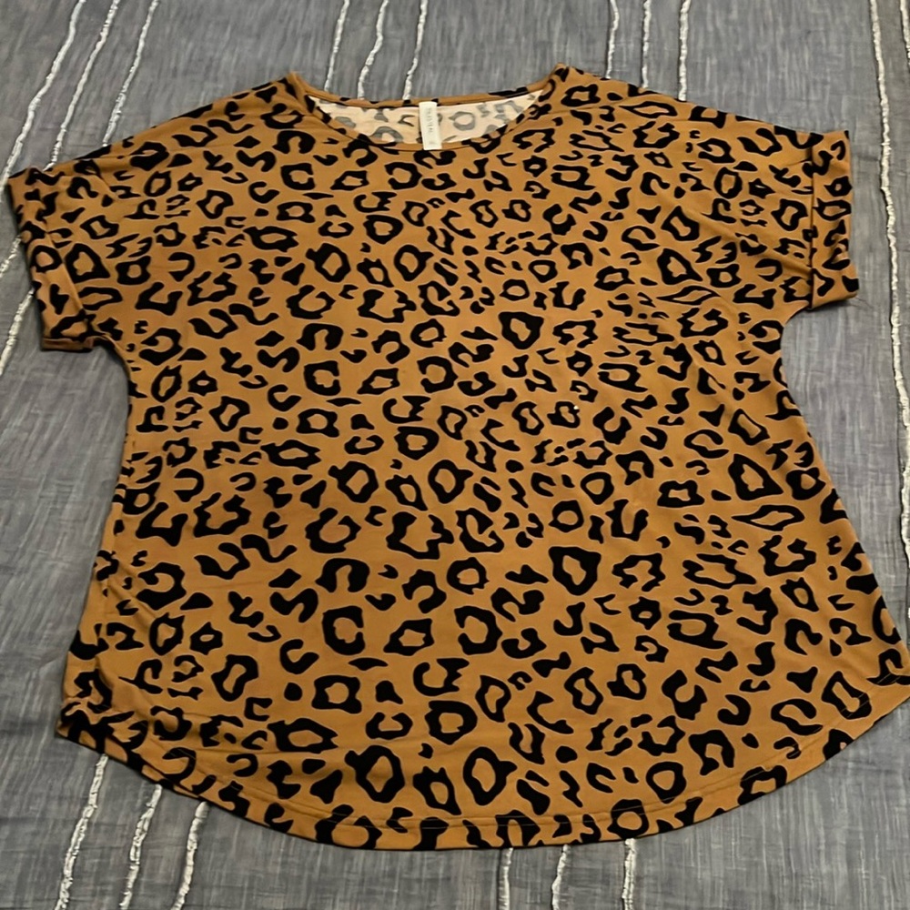 Tickled Teal Leopard Top